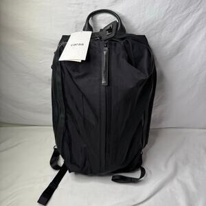 NWT Caraa Luxury Large Studio 2 Black Nylon Gunmetal Convertible Gym Backpack